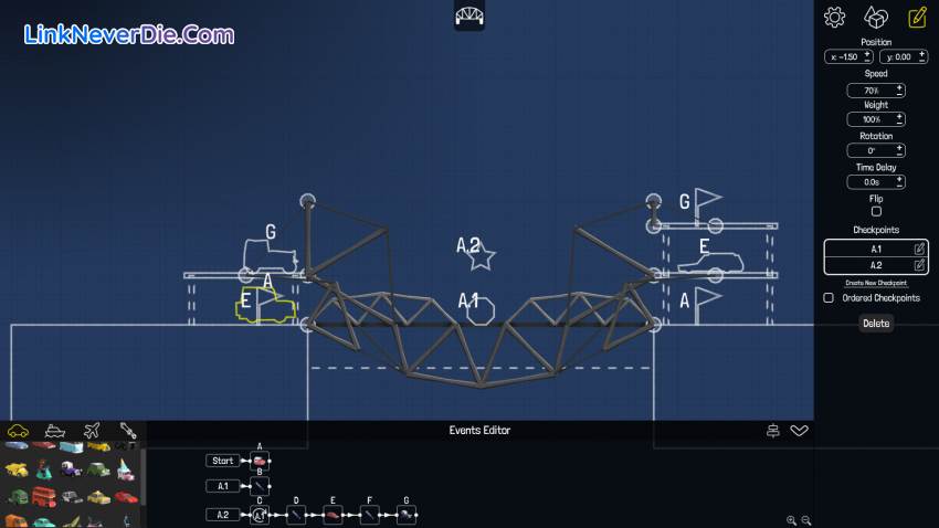 Hình ảnh trong game Poly Bridge (screenshot)