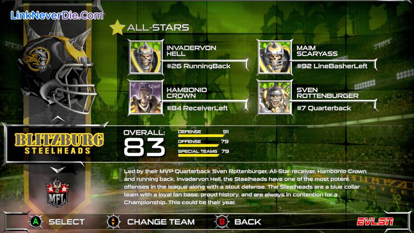 Hình ảnh trong game Mutant Football League Dynasty Edition (screenshot)