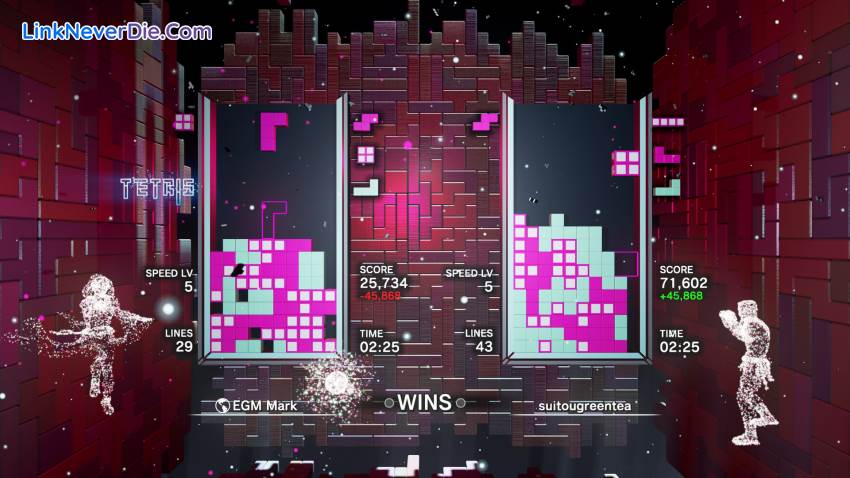 Hình ảnh trong game Tetris Effect (screenshot)