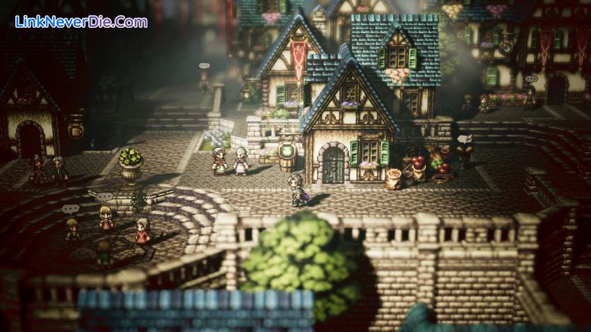 Hình ảnh trong game Octopath Traveler (screenshot)