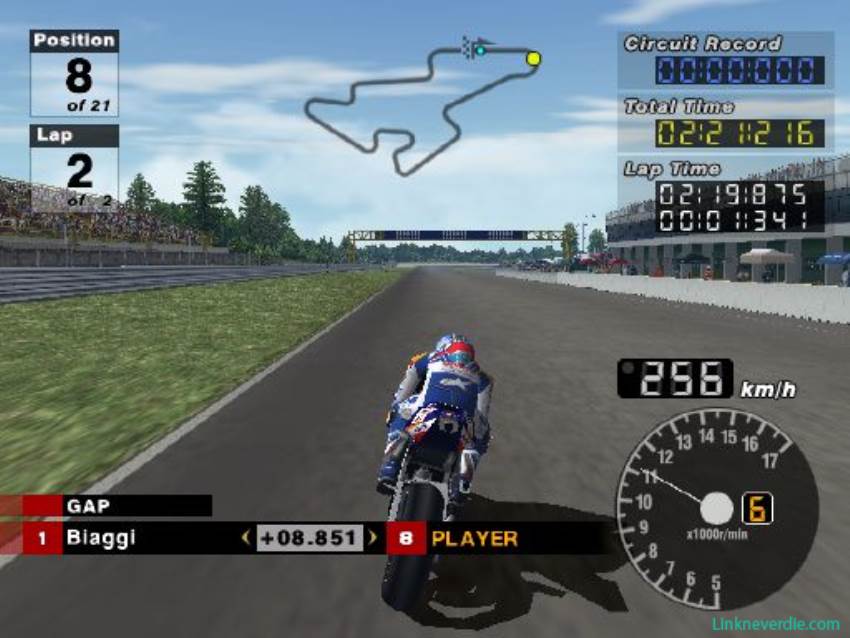 Hình ảnh trong game MotoGP 3 (screenshot)