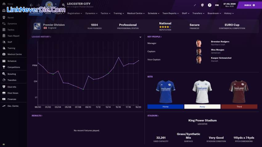 Hình ảnh trong game Football Manager 2021 (screenshot)