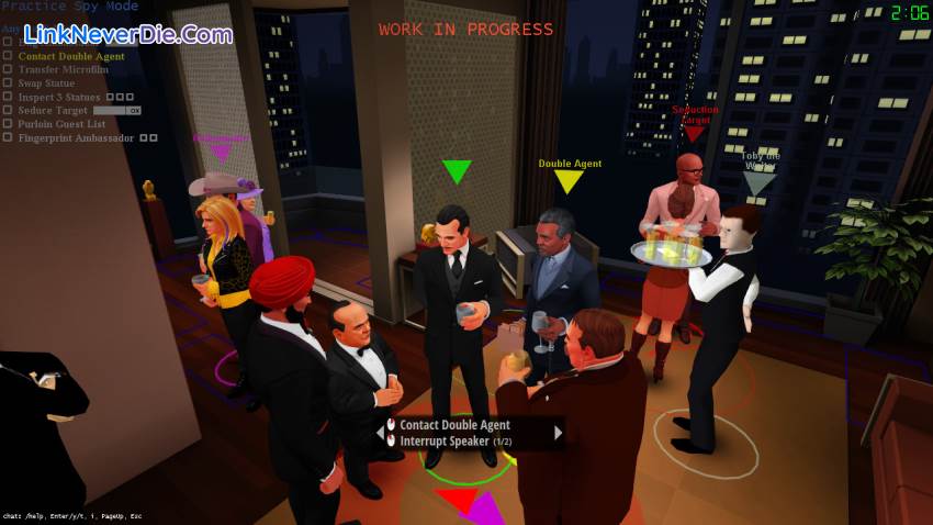 Hình ảnh trong game SpyParty (screenshot)