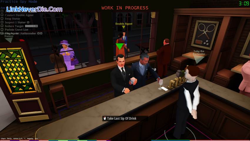 Hình ảnh trong game SpyParty (screenshot)