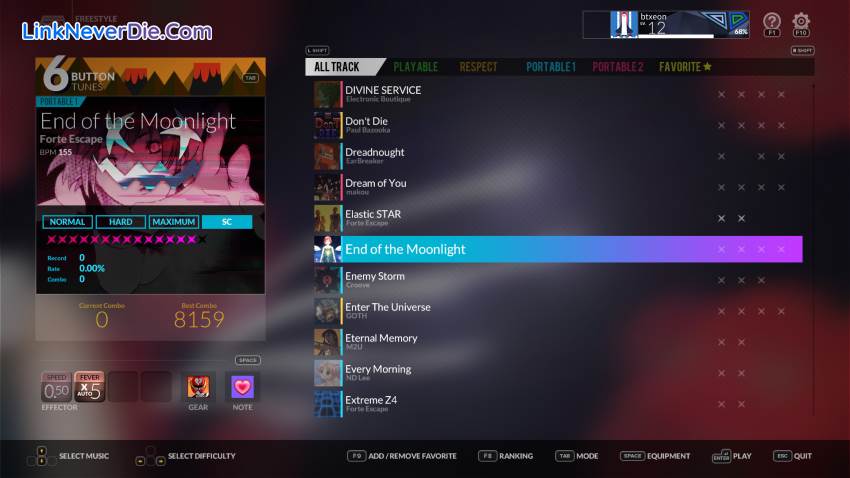 Hình ảnh trong game DJMAX RESPECT V (screenshot)