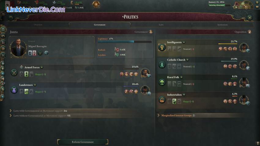 Hình ảnh trong game Victoria 3 (screenshot)