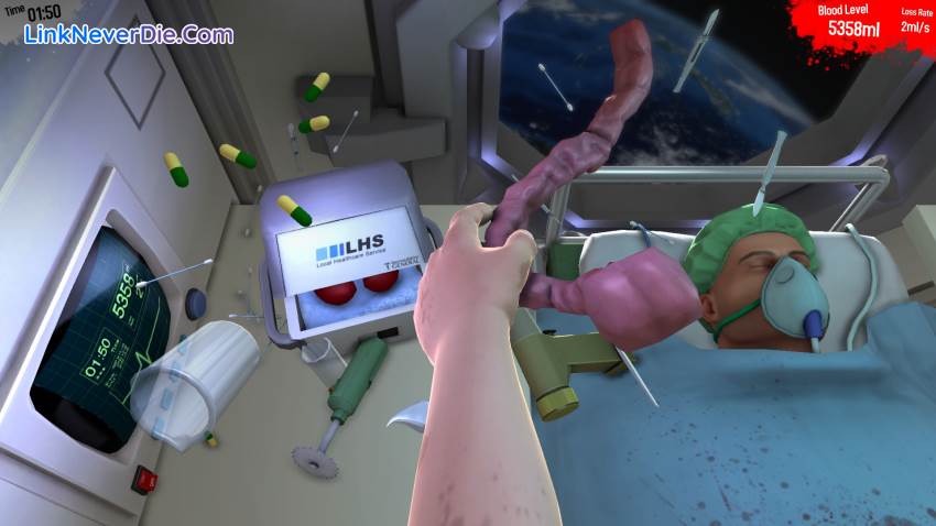 Hình ảnh trong game Surgeon Simulator (screenshot)