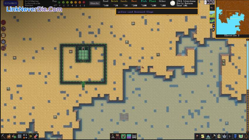 Hình ảnh trong game Dwarf Fortress (screenshot)