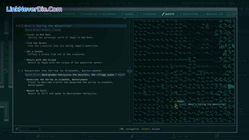 Hình ảnh trong game Caves of Qud (screenshot)