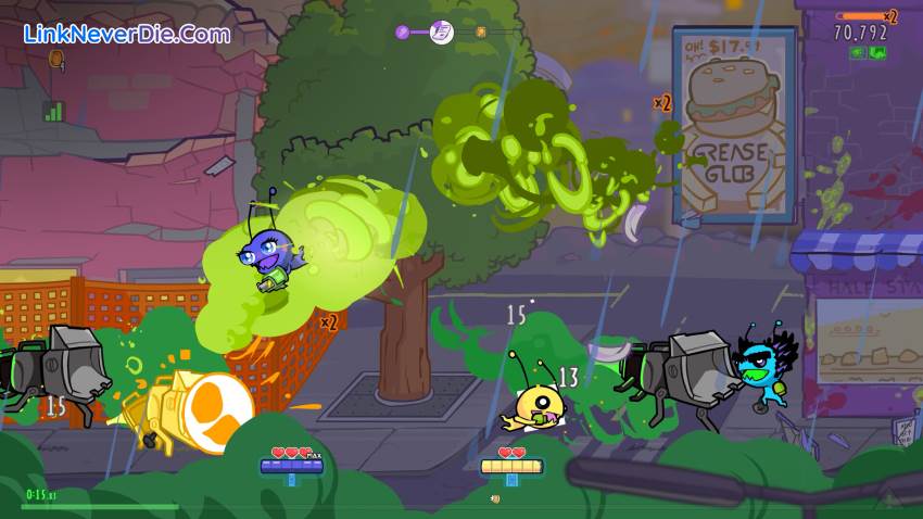 Hình ảnh trong game Alien Hominid Invasion (screenshot)