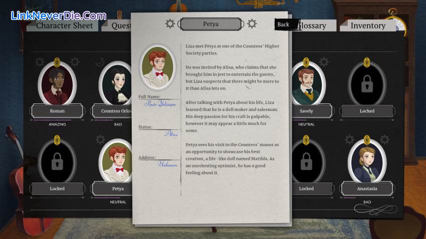 Hình ảnh trong game Cabernet (screenshot)